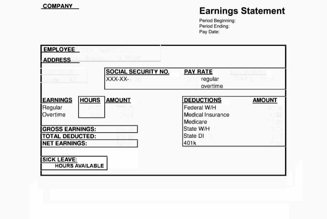 Pay Stub